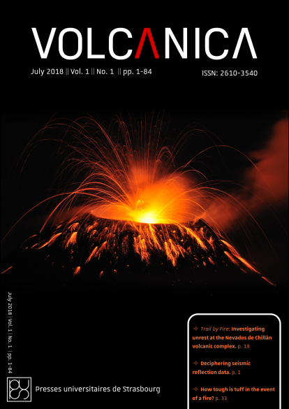 Front cover of Volcanica 1(1): Long-exposure photography of Tungurahua volcano by Dr Benjamin Bernard